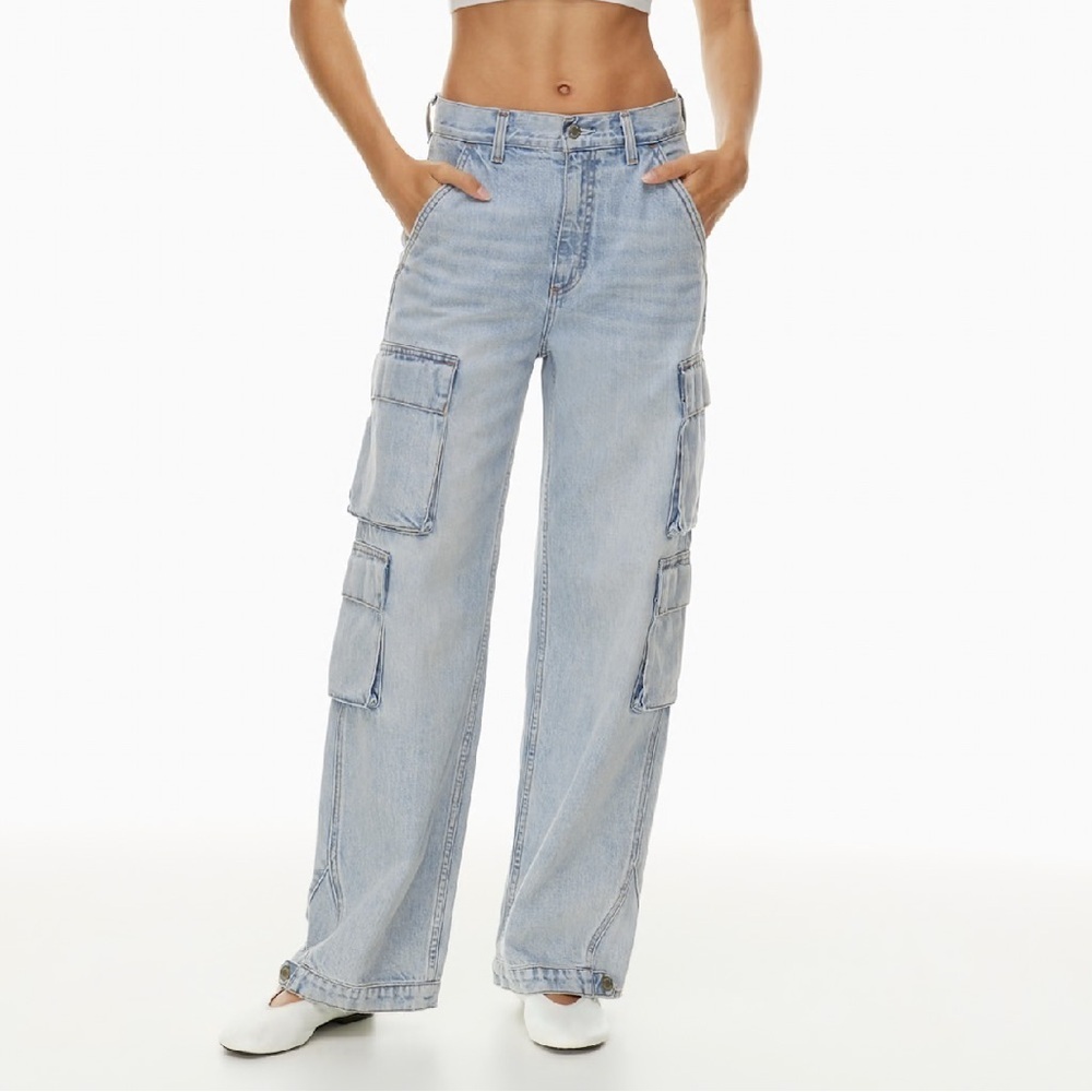 Denim Forum Black the 90’s Millie Hi-Rise Cargo Jeans US 26